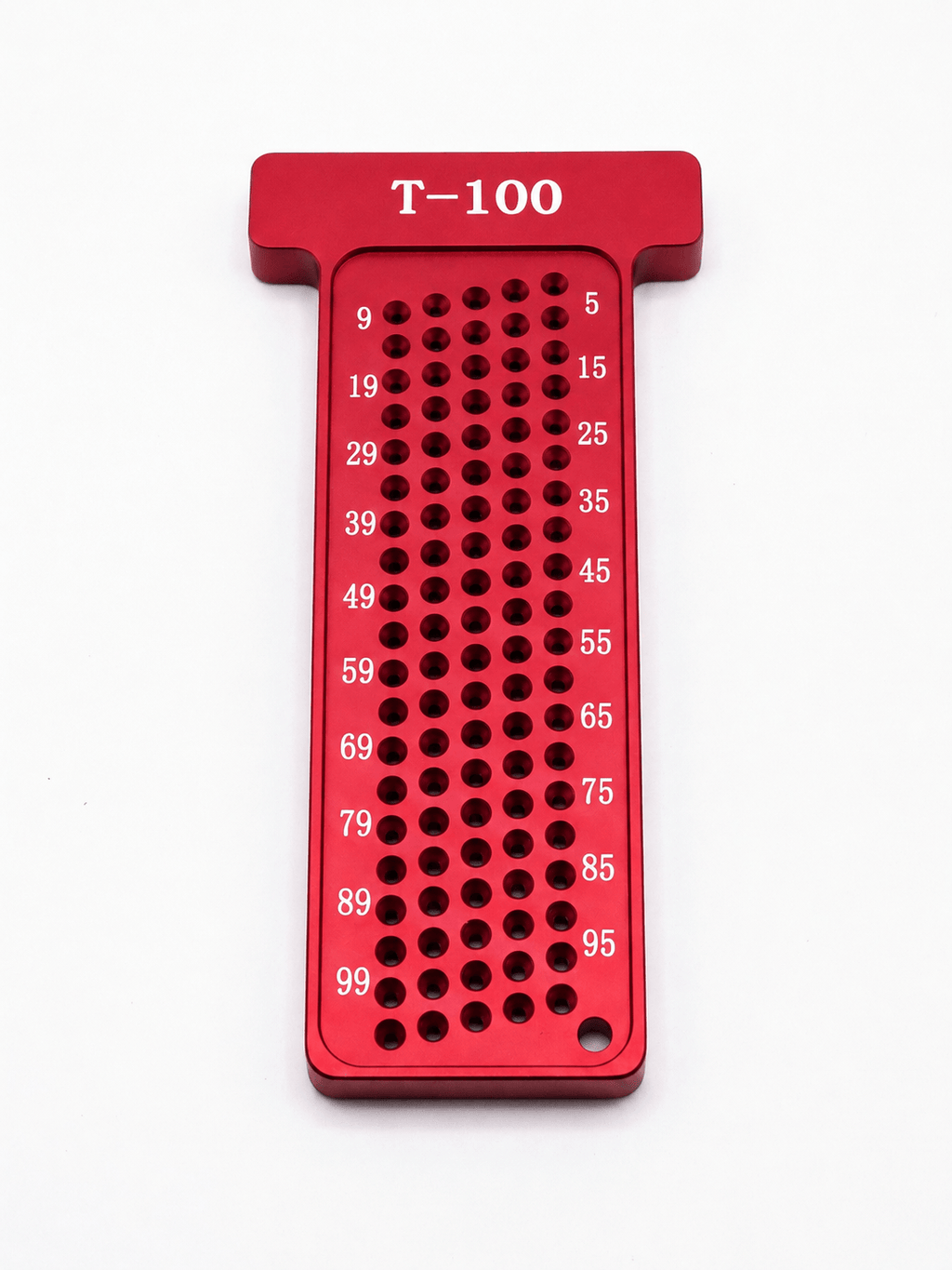 Aluminum T-Square Scribing Ruler with Indexed Marking Holes