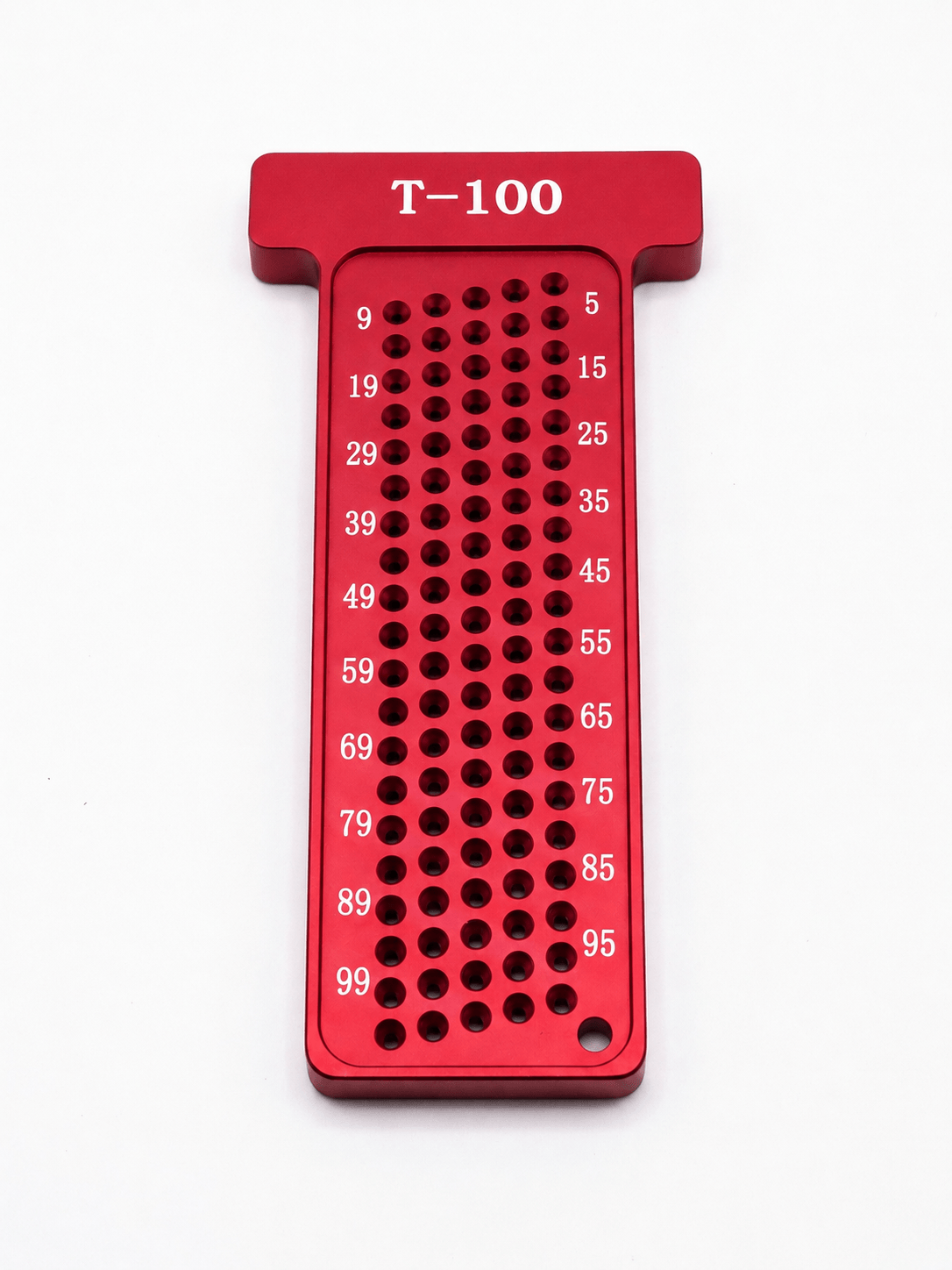 Aluminum T-Square Scribing Ruler with Indexed Marking Holes