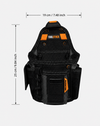 Compact Electrician Tool Pouch with Quick-Hook Attachment
