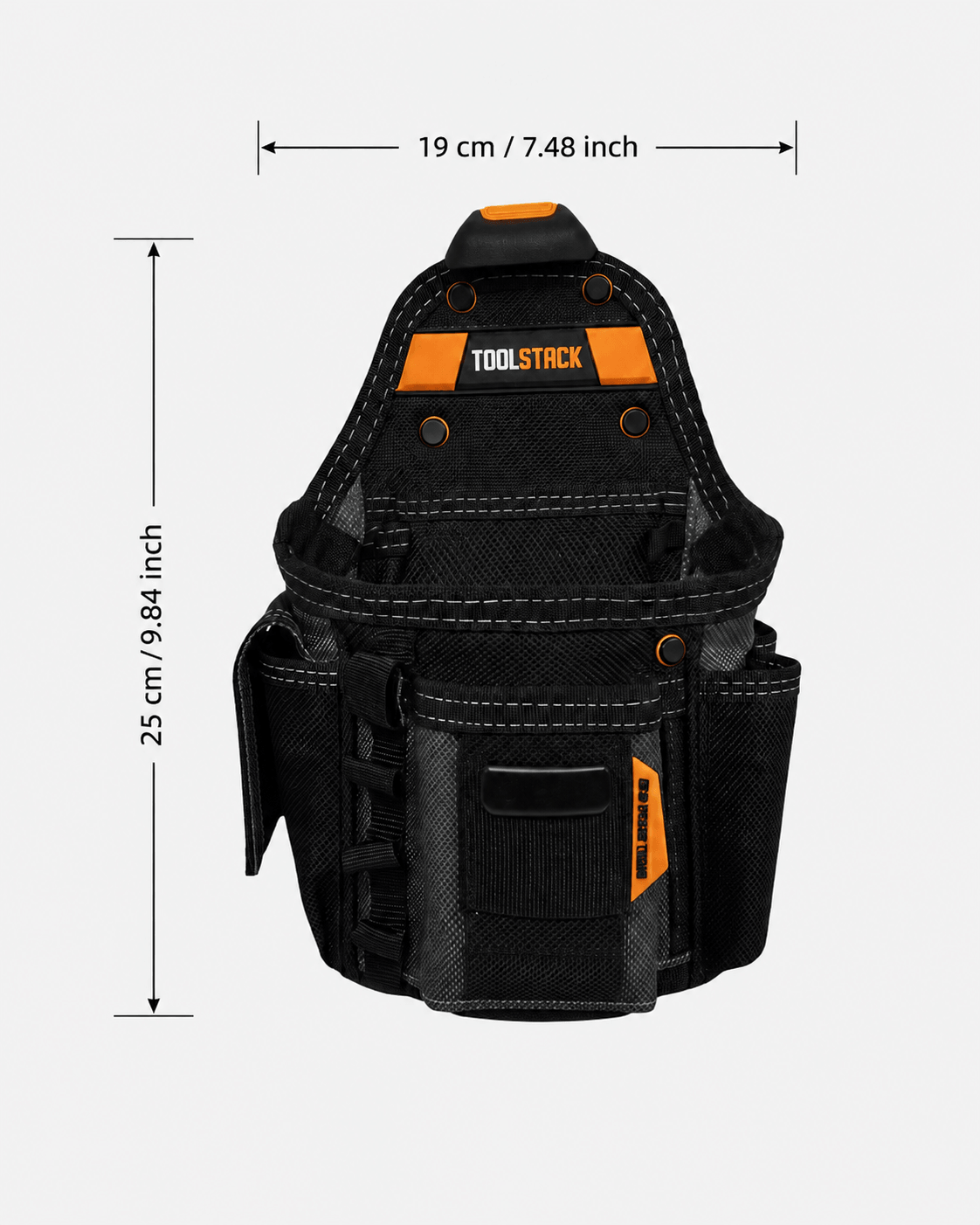 Compact Electrician Tool Pouch with Quick-Hook Attachment