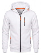 Slim-Fit Full-Zip Work Hoodie with Zip Pockets