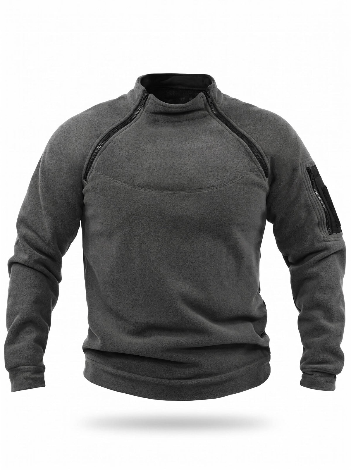 Warm Windproof Fleece Quarter-Zip Work Pullover
