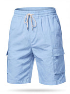 Breathable Summer Cargo Work Shorts with Drawstring Waist