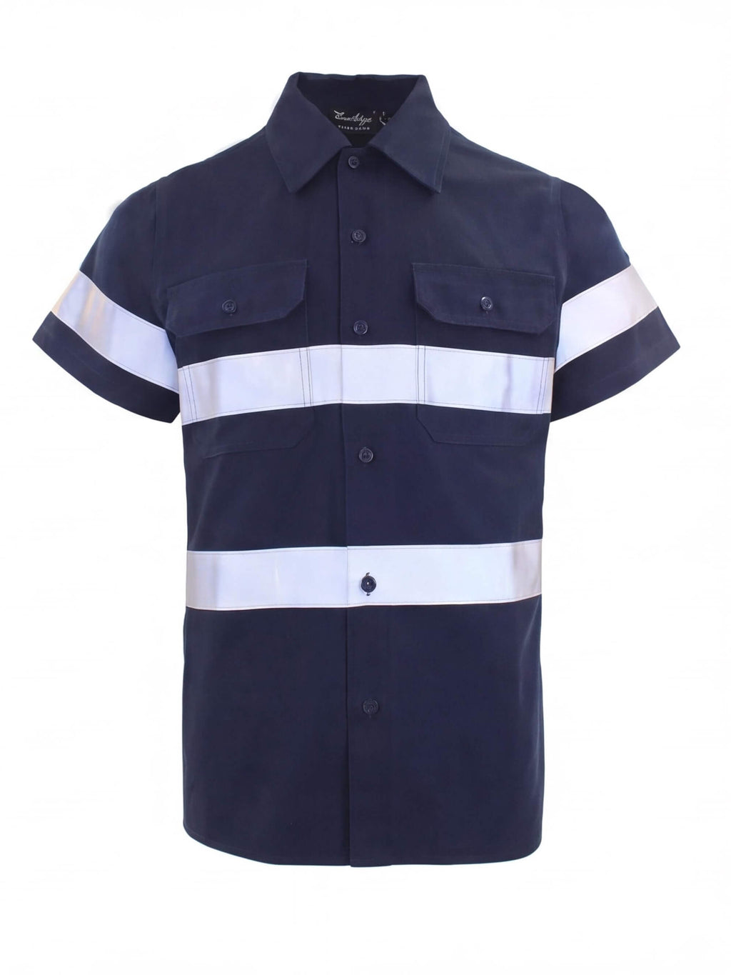 Reflective Long-Sleeve Work Shirt with Chest Pockets