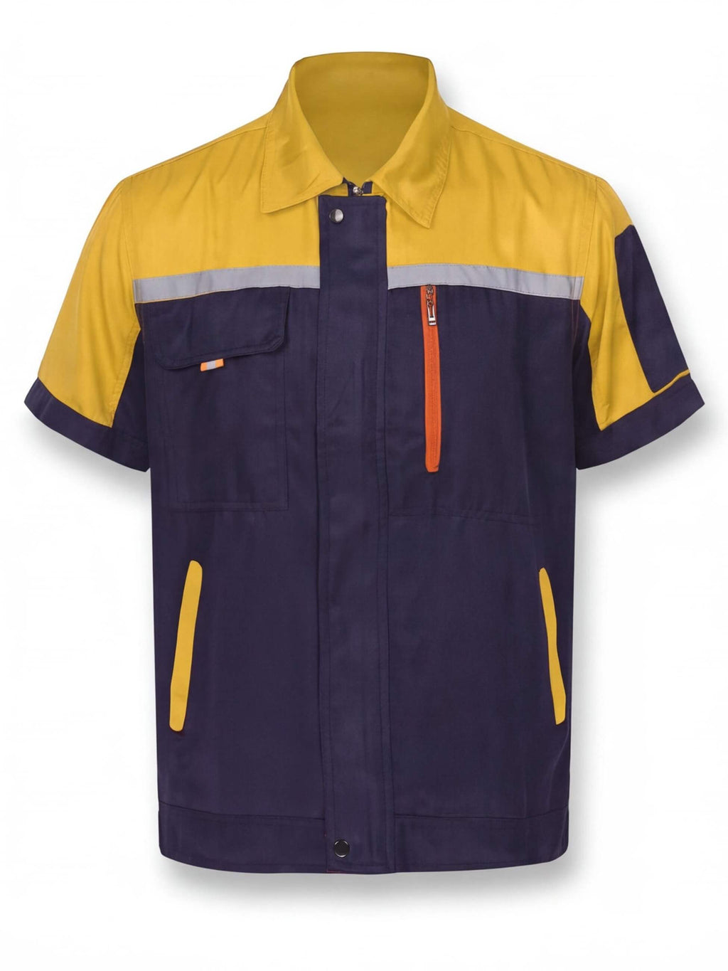 Short-Sleeve Multi-Pocket Mechanic Work Shirt