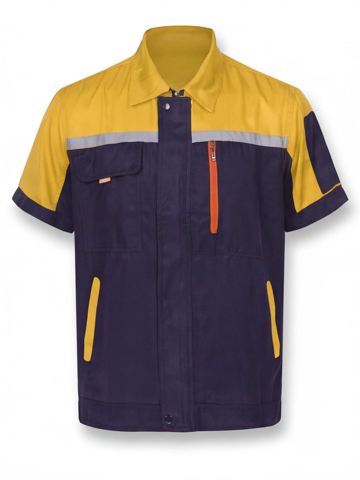 Short-Sleeve Multi-Pocket Mechanic Work Shirt
