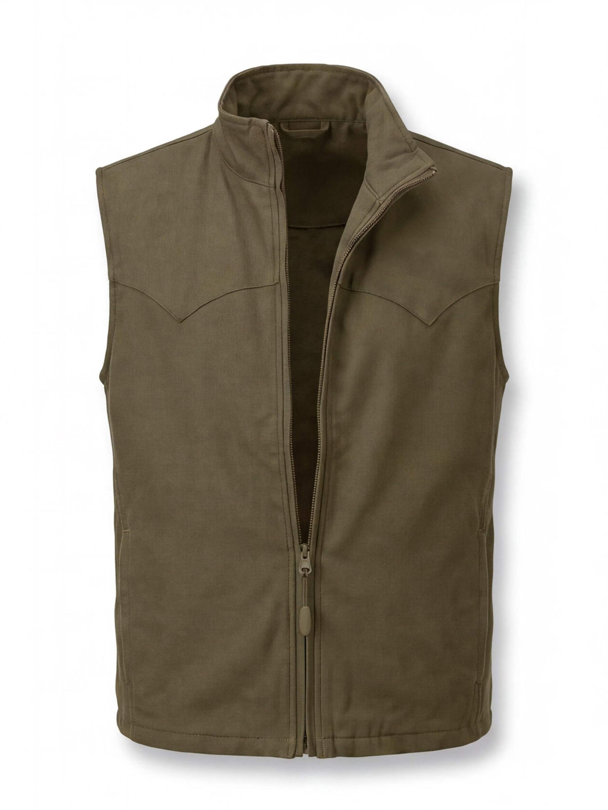 Sleeveless Zip Work Vest with Pockets