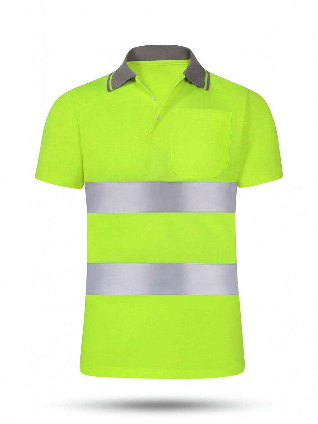 Hi-Vis Reflective Quick-Dry Short-Sleeve Work Polo