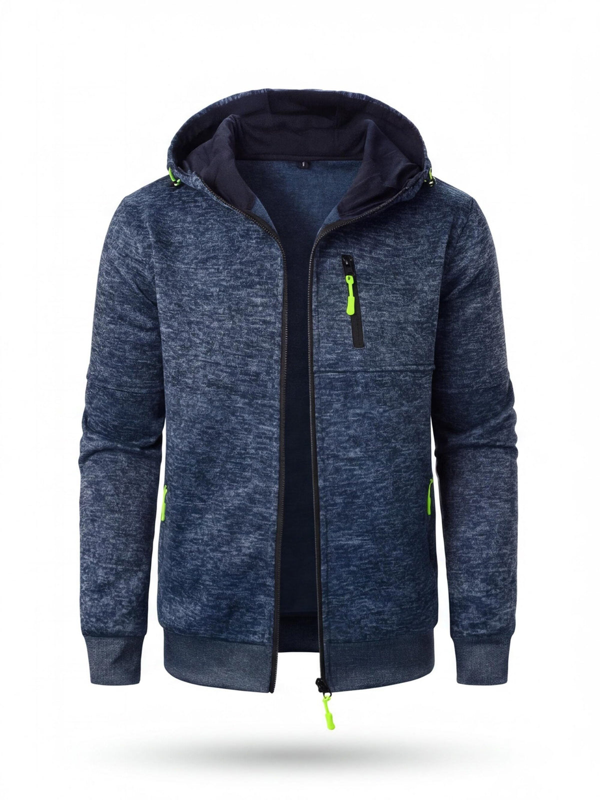 Full-Zip Hooded Work Sweatshirt with Zippered Pockets