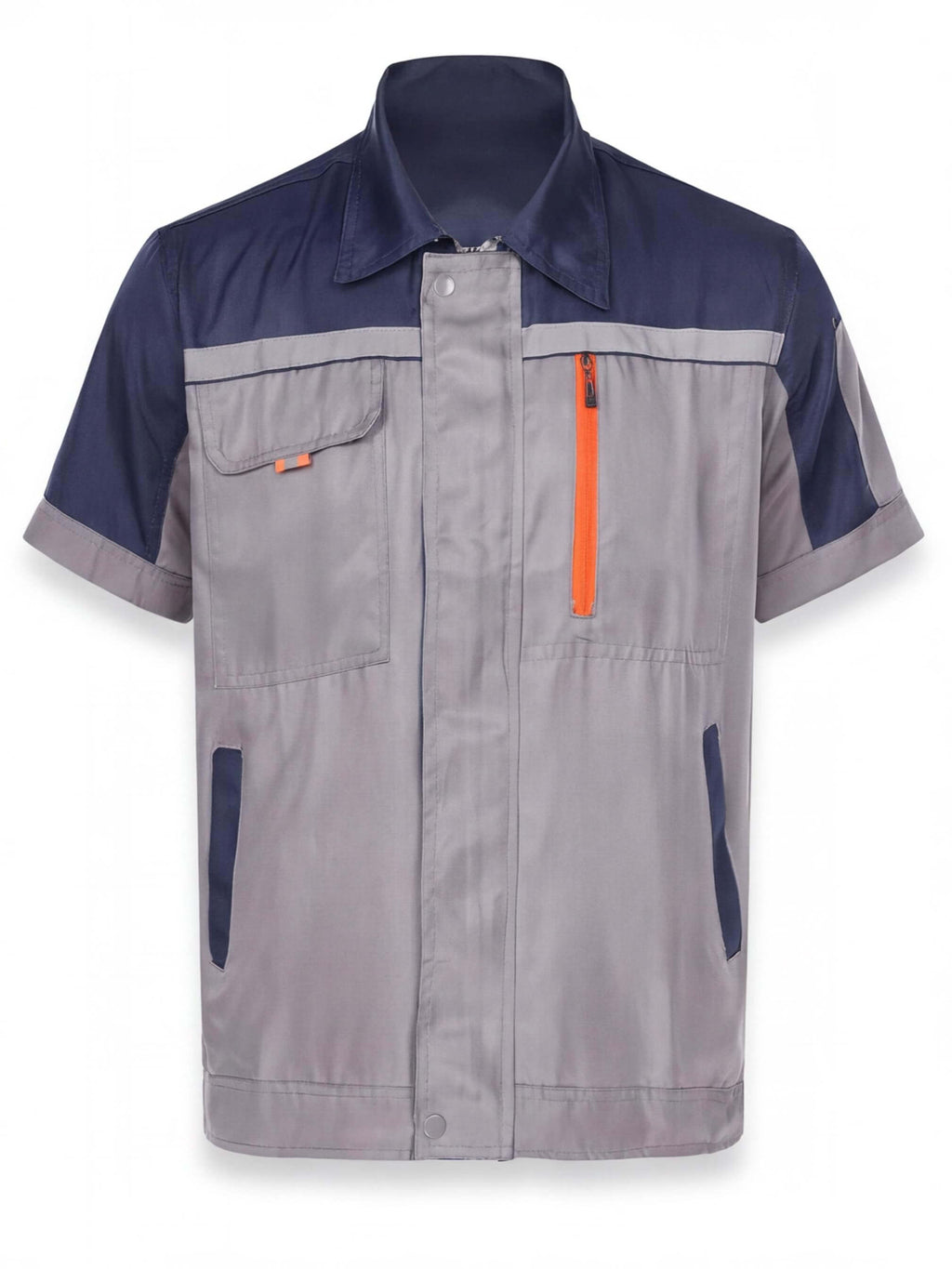 Short-Sleeve Multi-Pocket Mechanic Work Shirt