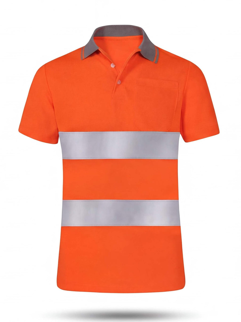 Hi-Vis Reflective Quick-Dry Short-Sleeve Work Polo