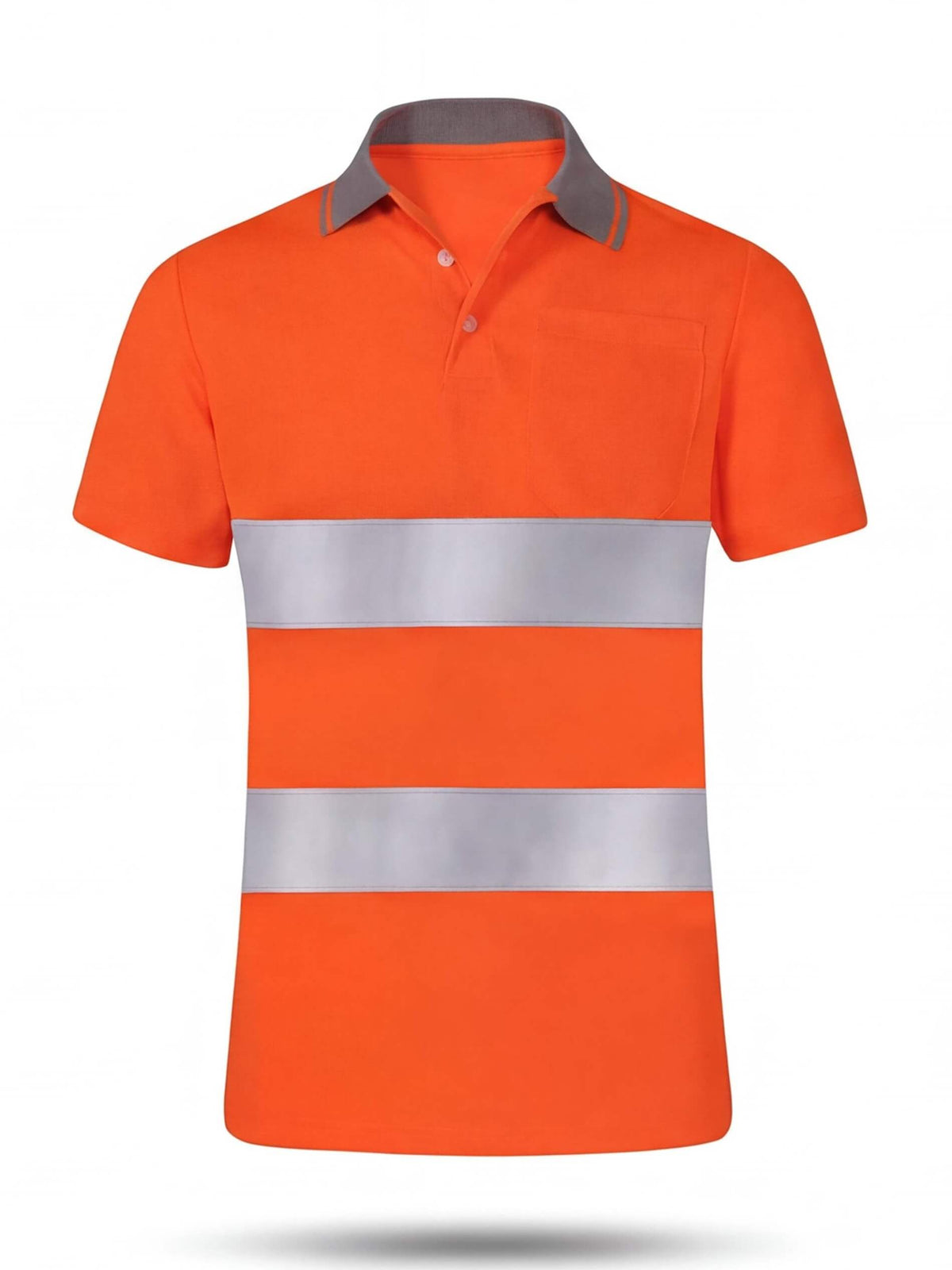 Hi-Vis Reflective Quick-Dry Short-Sleeve Work Polo