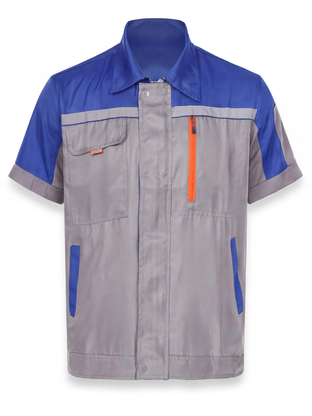 Short-Sleeve Multi-Pocket Mechanic Work Shirt