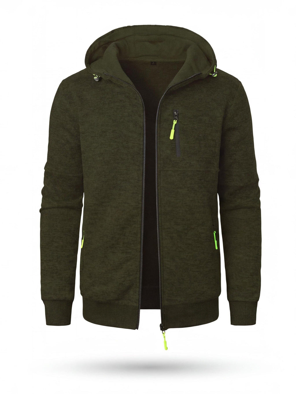 Full-Zip Hooded Work Sweatshirt with Zippered Pockets