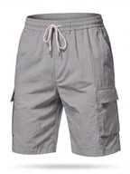 Breathable Summer Cargo Work Shorts with Drawstring Waist