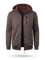 Full-Zip Hooded Work Sweatshirt with Zippered Pockets