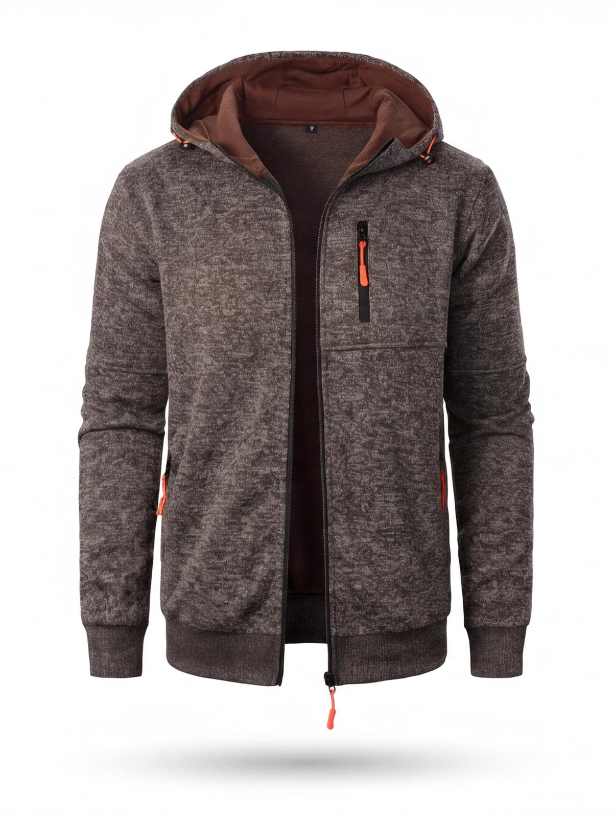 Full-Zip Hooded Work Sweatshirt with Zippered Pockets