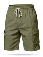 Breathable Summer Cargo Work Shorts with Drawstring Waist