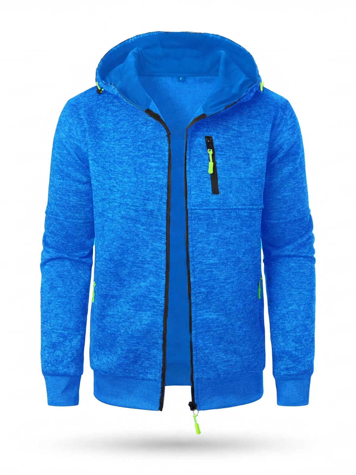 Full-Zip Hooded Work Sweatshirt with Zippered Pockets