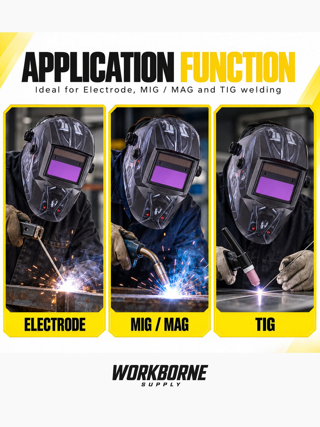 Solar Auto-Darkening Welding Helmet for MIG TIG & Cutting