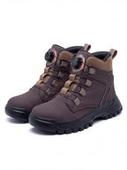 Rotating-Button Steel-Toe Anti-Puncture Work Shoes