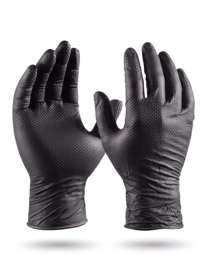 8 Mil Diamond Grip Nitrile Mechanic Gloves
