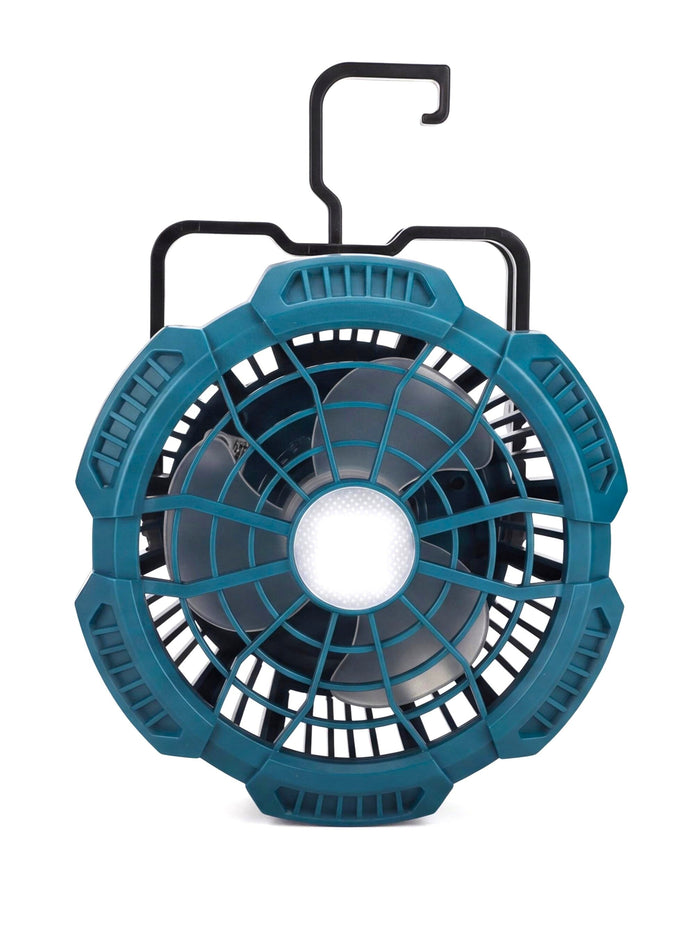 Makita-Compatible Cordless Jobsite Fan with 9W LED Light