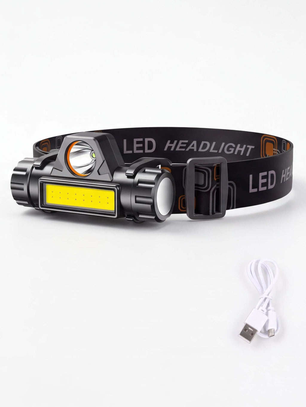 Rechargeable Magnetic Work Headlamp with 90° Adjustable Aim