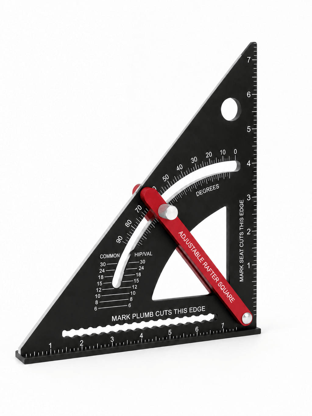 7-Inch Adjustable Carpenter Square with Locking Angle Guide