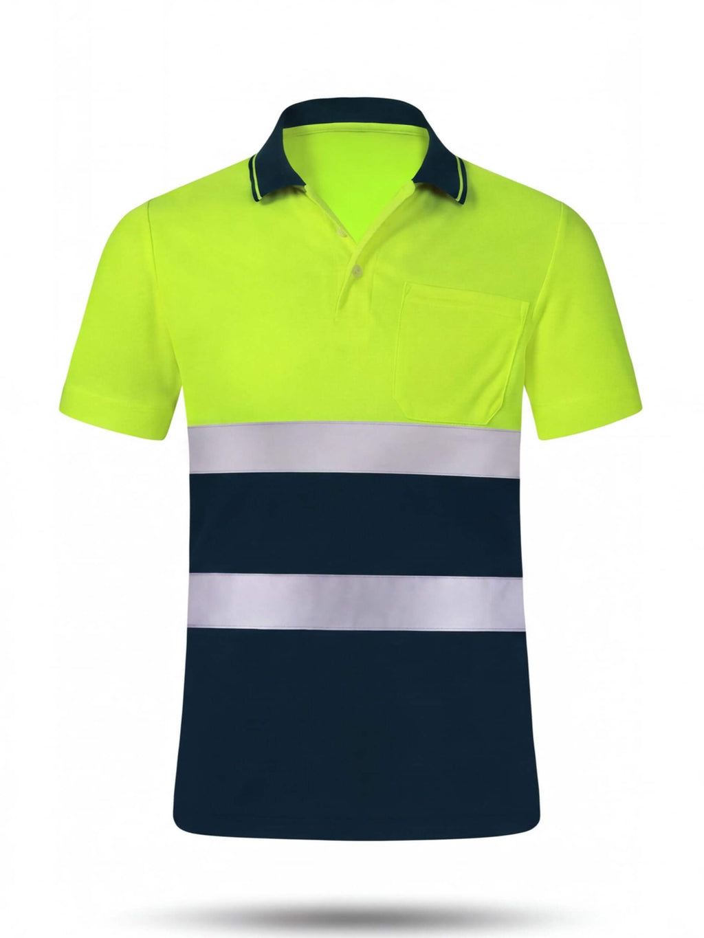 Hi-Vis Reflective Quick-Dry Short-Sleeve Work Polo