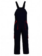 Multi-Pocket Work Bib Overalls with Zippered Chest Pocket