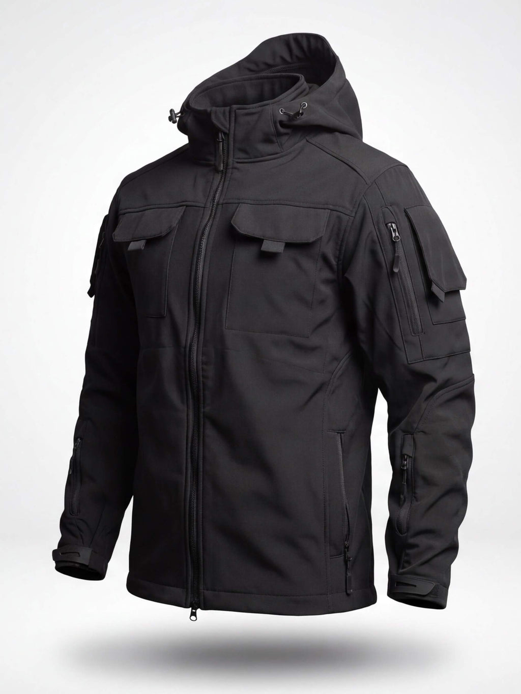 Fleece-Lined Windproof Multi-Pocket Work Jacket