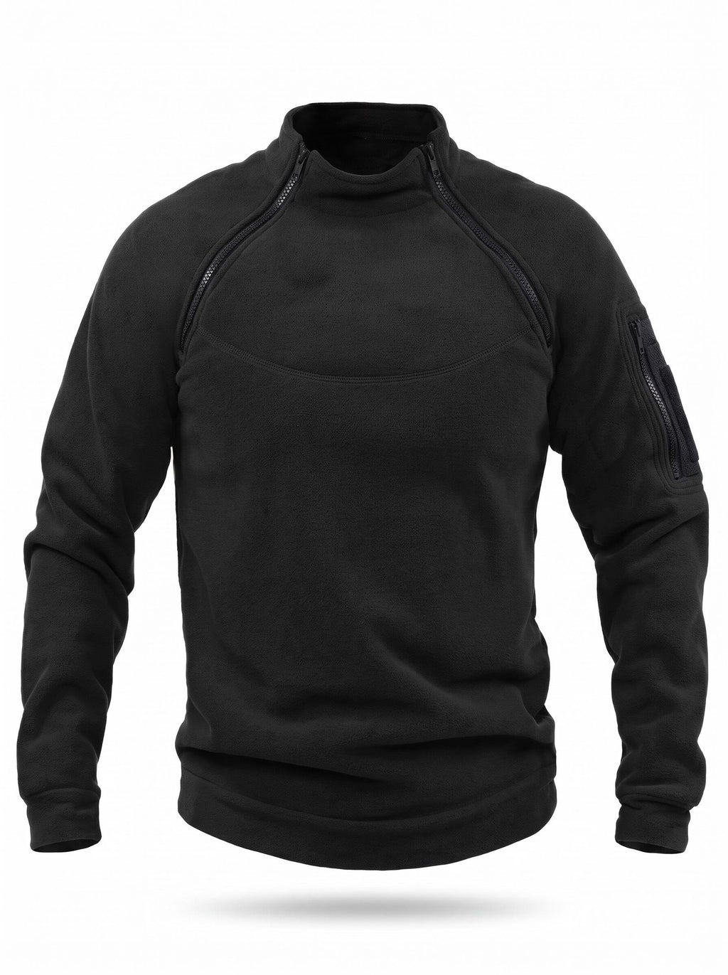 Warm Windproof Fleece Quarter-Zip Work Pullover