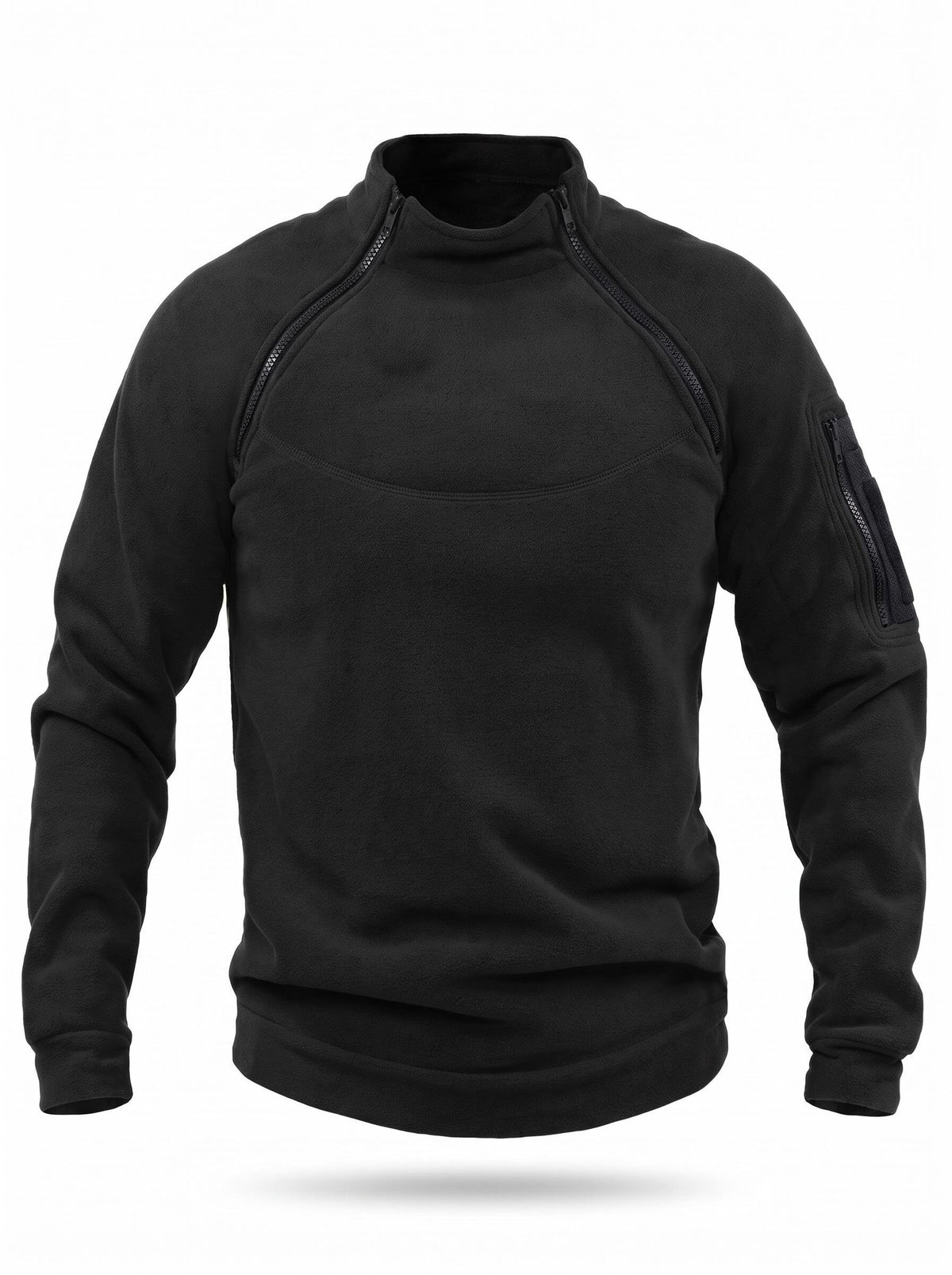 Warm Windproof Fleece Quarter-Zip Work Pullover