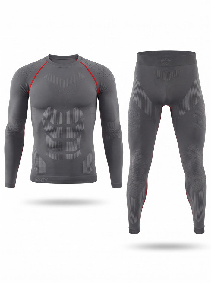 Men's Seamless Thermal Base Layer Set for Cold Work