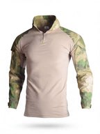 Quarter-Zip Ripstop Utility Work Shirt with Sleeve Pocket