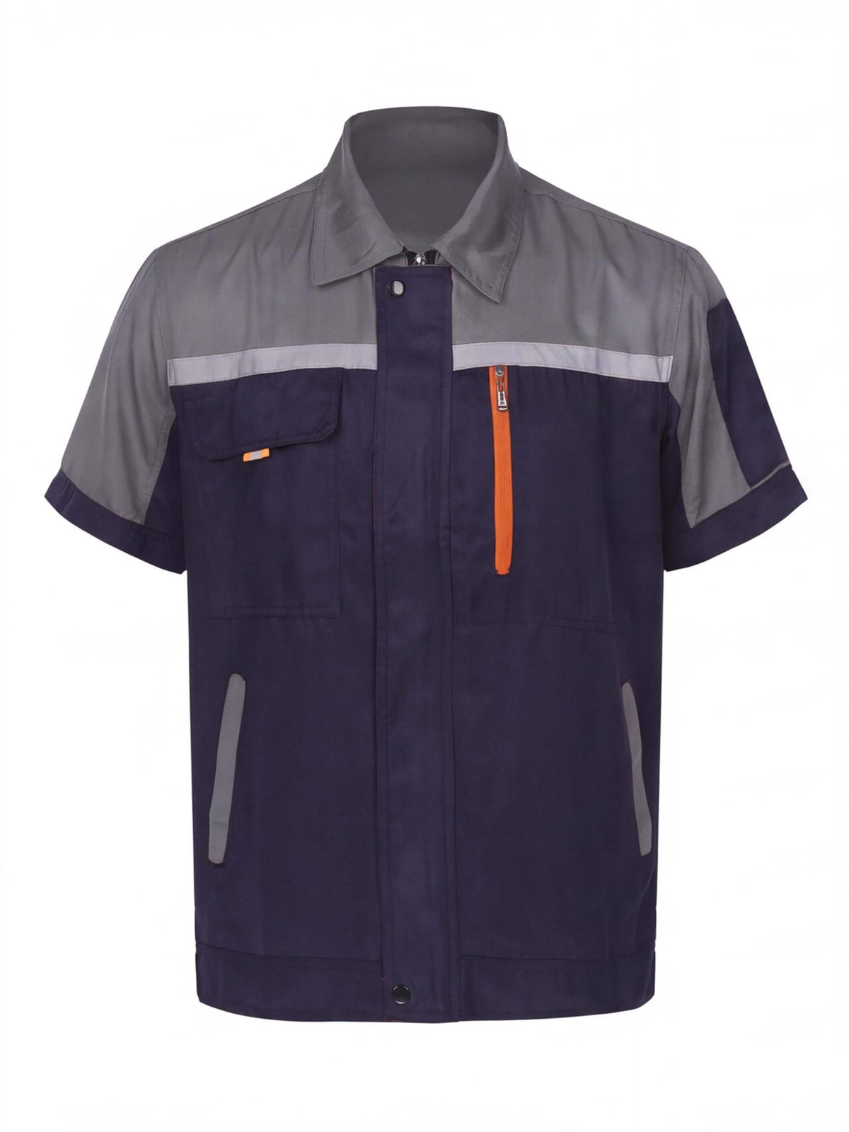 Short-Sleeve Multi-Pocket Mechanic Work Shirt