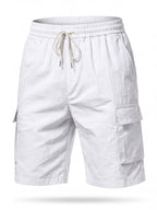 Breathable Summer Cargo Work Shorts with Drawstring Waist