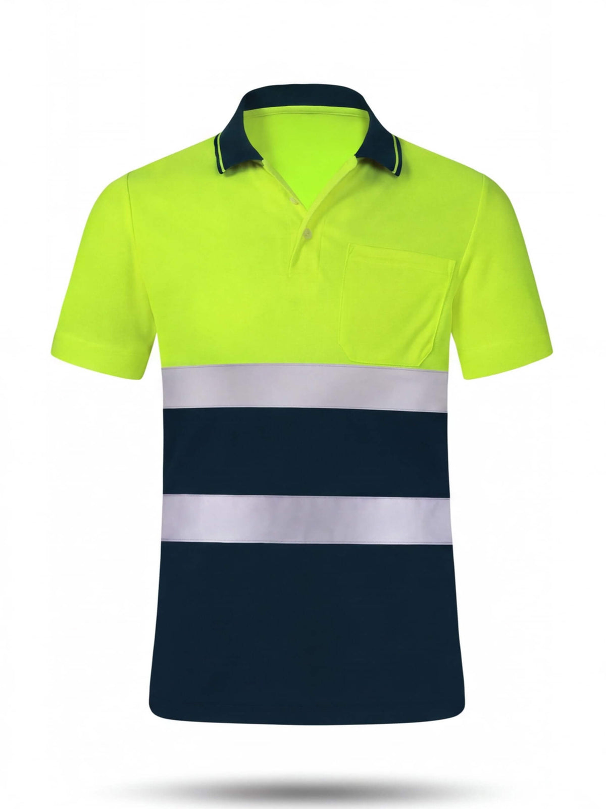 Hi-Vis Reflective Quick-Dry Short-Sleeve Work Polo