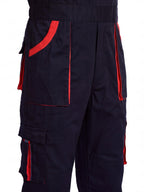 Multi-Pocket Work Bib Overalls with Zippered Chest Pocket