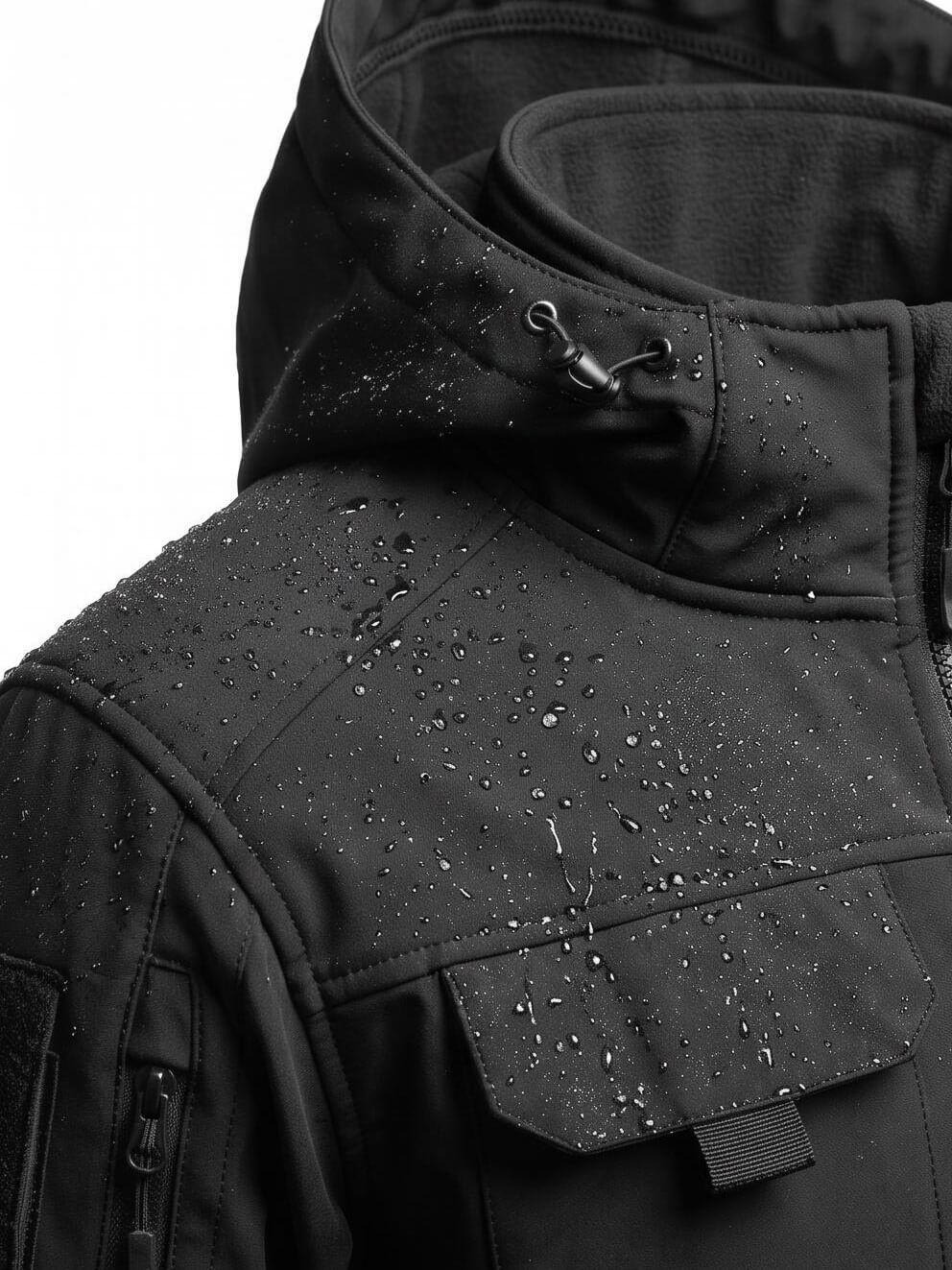 Fleece-Lined Windproof Multi-Pocket Work Jacket