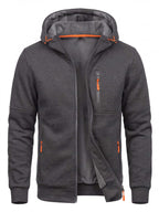 Slim-Fit Full-Zip Work Hoodie with Zip Pockets