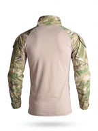 Quarter-Zip Ripstop Utility Work Shirt with Sleeve Pocket