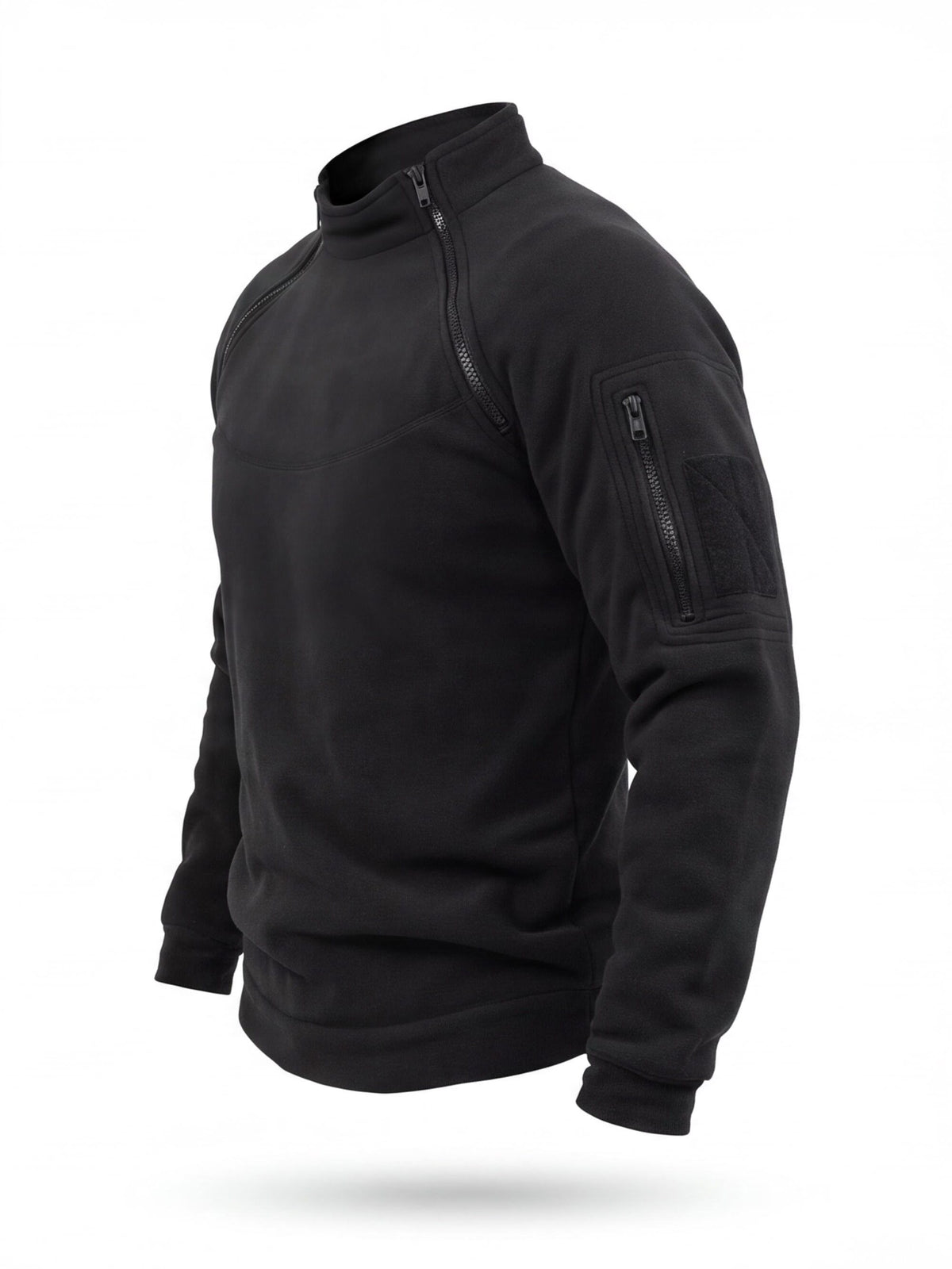 Warm Windproof Fleece Quarter-Zip Work Pullover