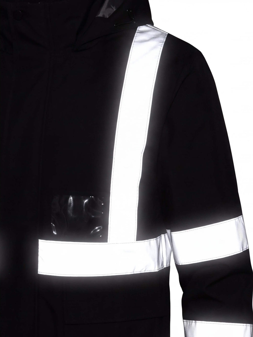 Waterproof Reflective Work Jacket with Detachable Hood