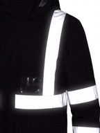 Waterproof Reflective Work Jacket with Detachable Hood