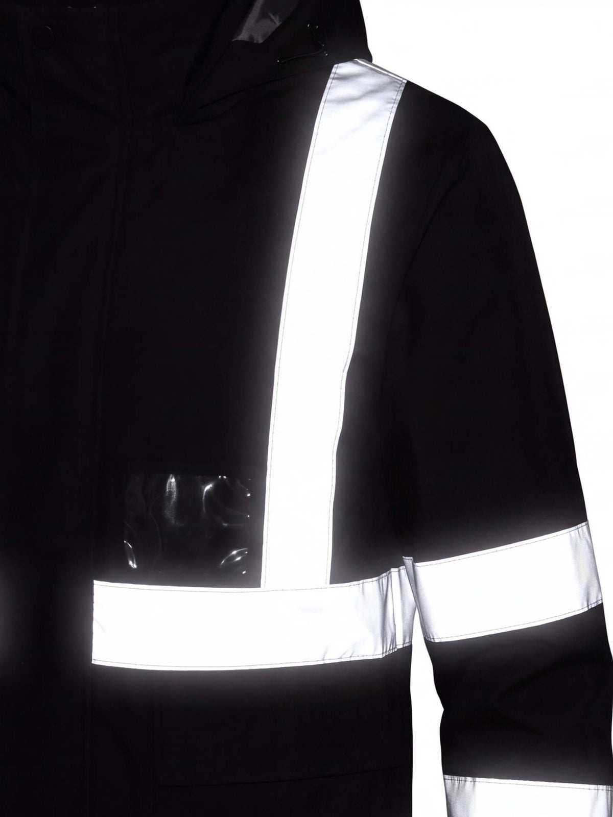 Waterproof Reflective Work Jacket with Detachable Hood