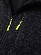 Full-Zip Hooded Work Sweatshirt with Zippered Pockets