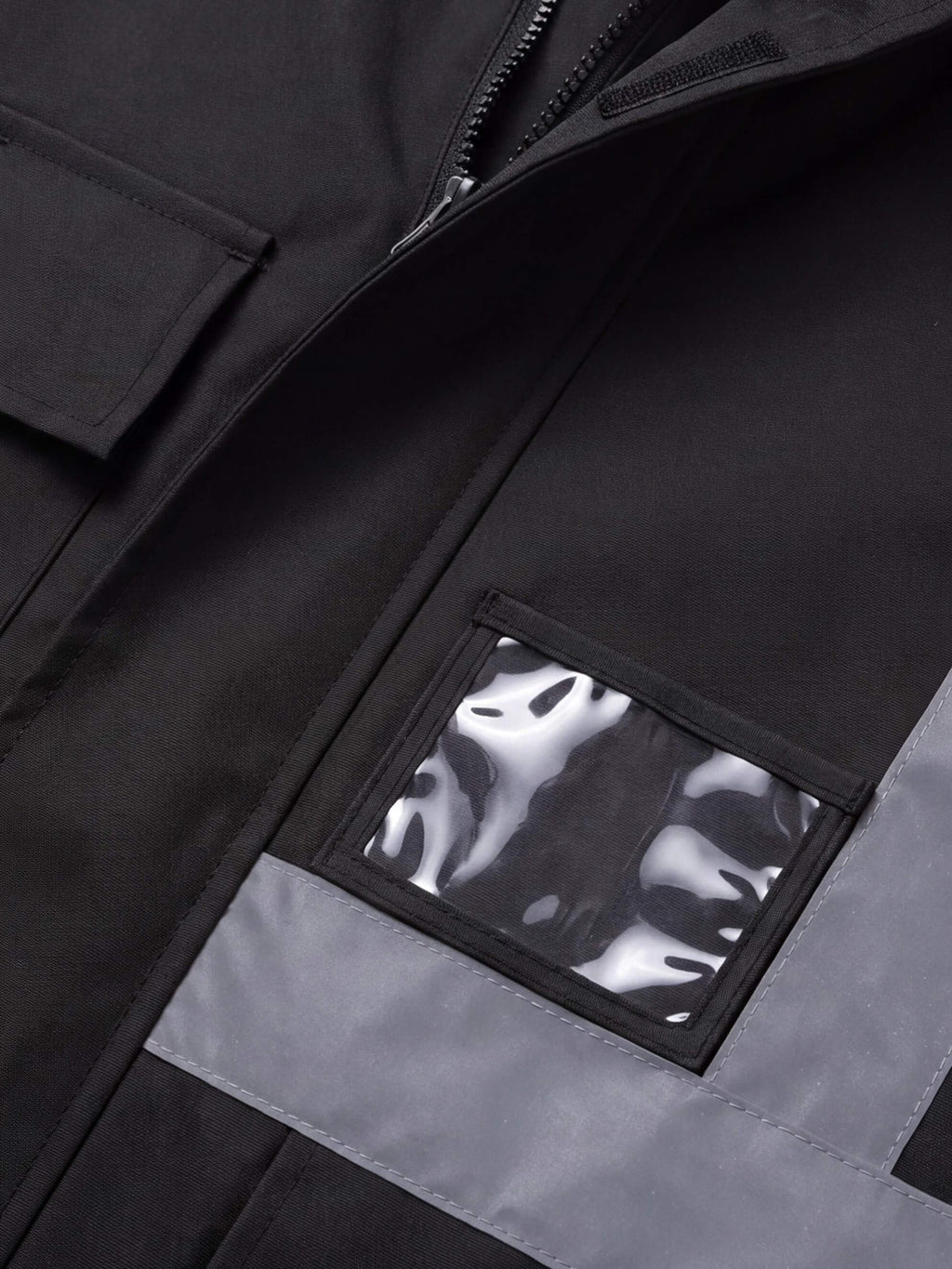 Waterproof Reflective Work Jacket with Detachable Hood