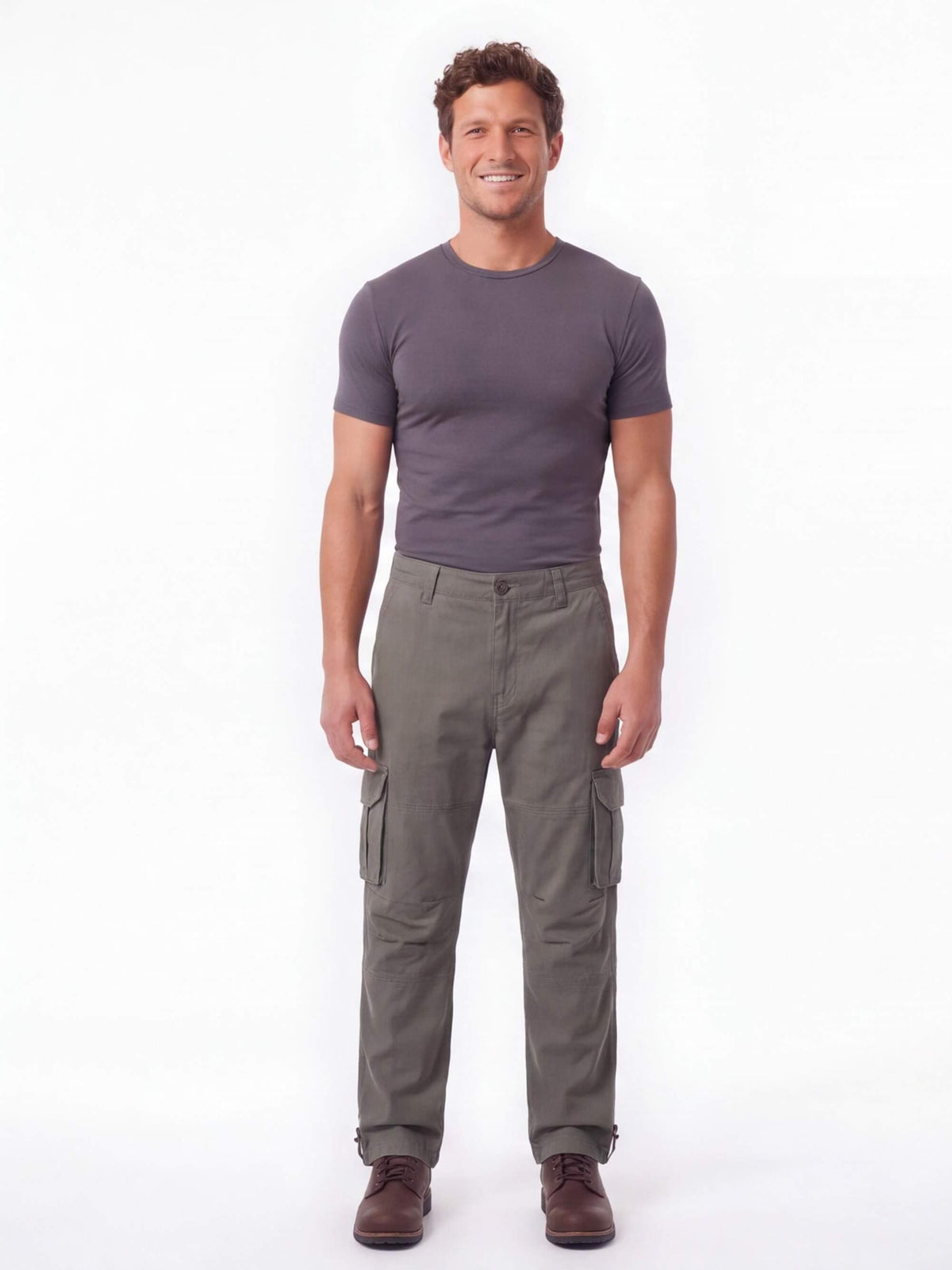 Unisex Large-Pocket Loose-Fit Cargo Work Pants
